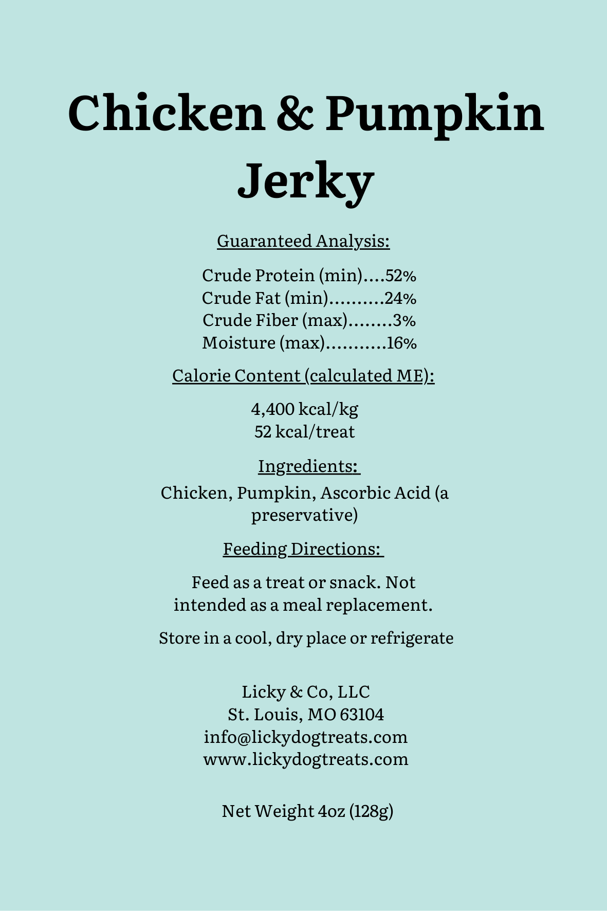 Chicken & Pumpkin Jerky
